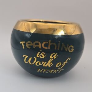 Teaching Is A Work Of Heart Flower Pot